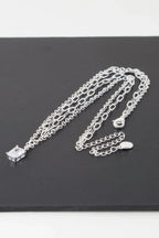 Double Cubic Crystal Chain Necklace | Mixtshop LLC