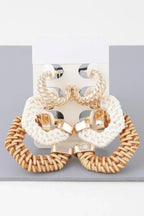 Multi Geometric Weaved Hoop Earrings Set | Mixtshop LLC