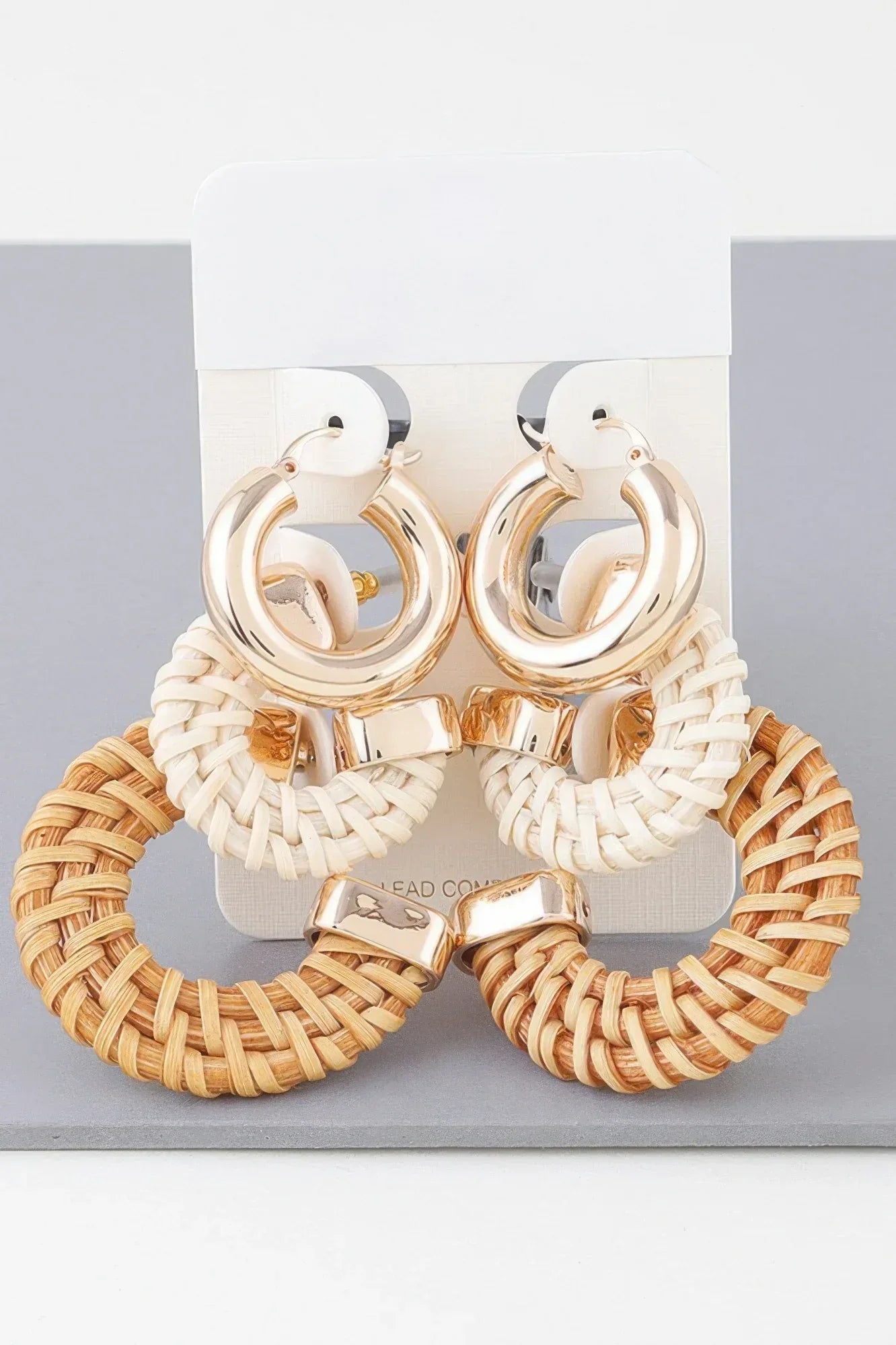 Multi Triple Weaved Hoop Earrings Set | Mixtshop LLC