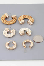 Multi Triple Weaved Hoop Earrings Set | Mixtshop LLC