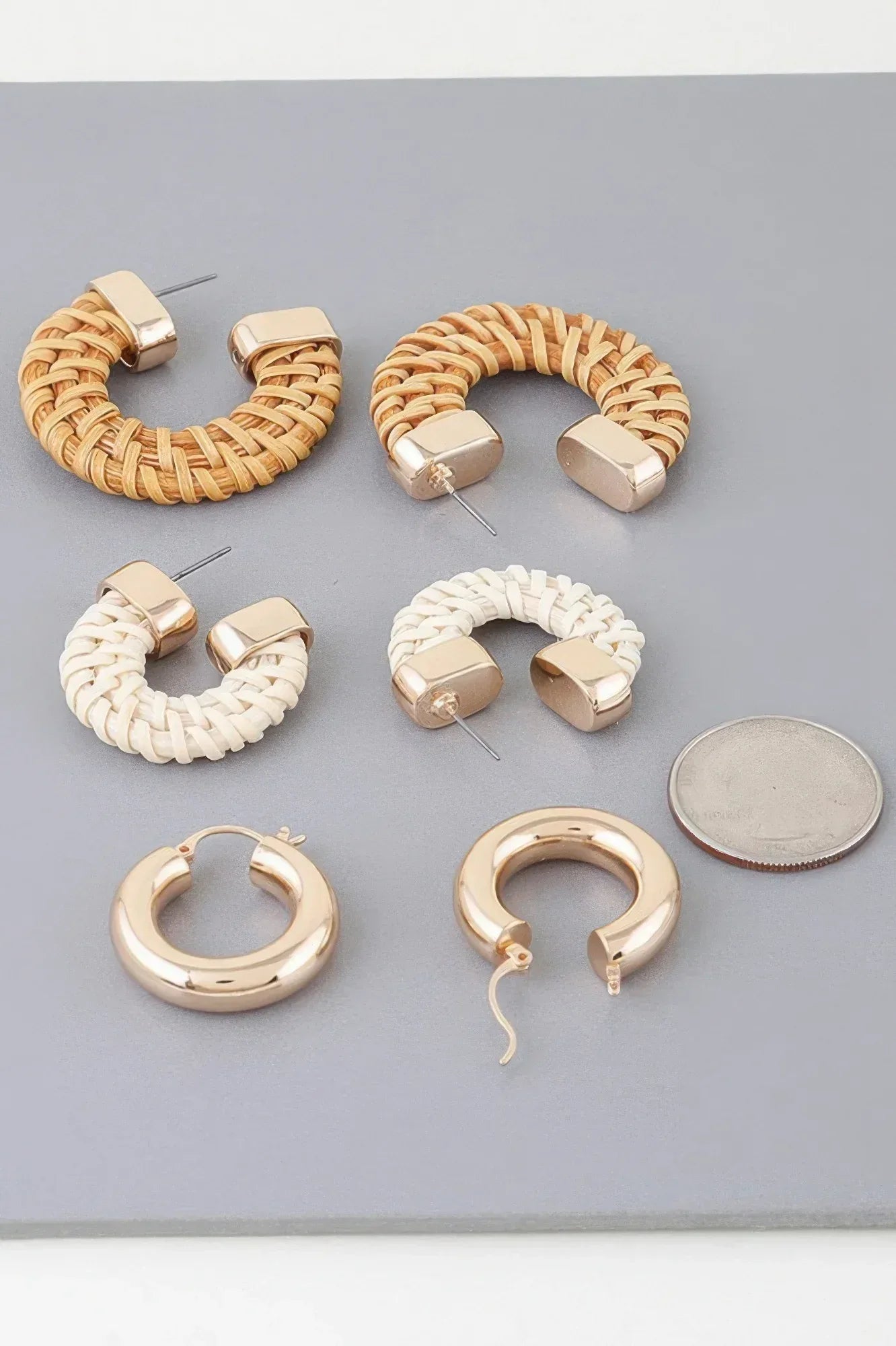 Multi Triple Weaved Hoop Earrings Set | Mixtshop LLC