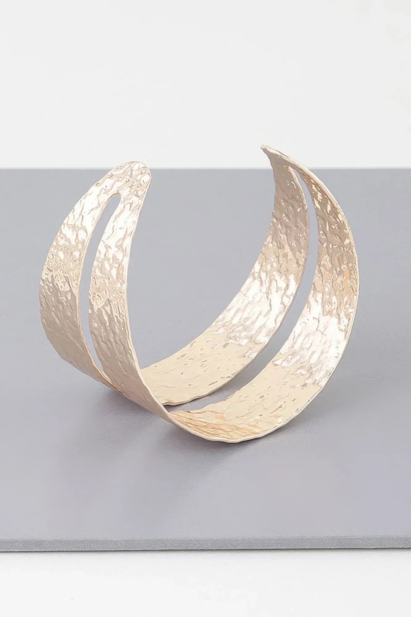 Hammered Double Wrap Cuff Bracelet | Mixtshop LLC