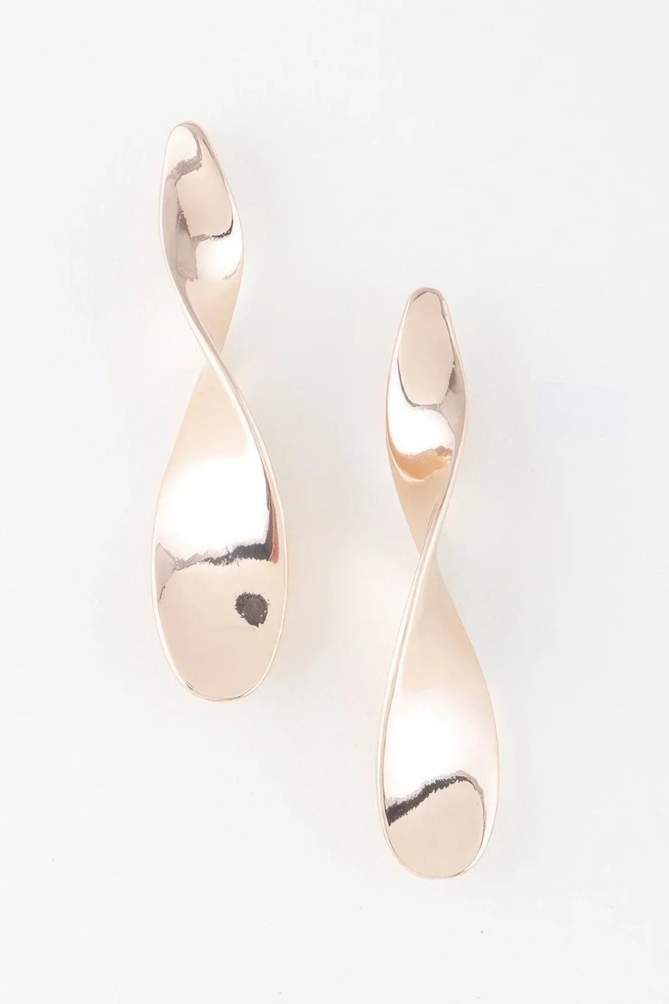 Shiny Modern Twist Drop Earrings | Mixtshop LLC Main image