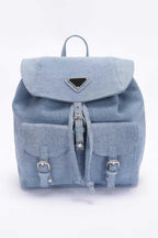 Denim Double Pocket Front Backpack | Mixtshop LLC