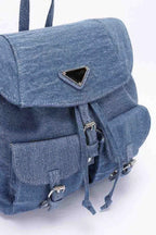 Denim Double Pocket Front Backpack | Mixtshop LLC