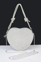 Rhinestone Heart Shape Clutch | Mixtshop LLC