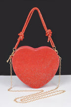 Rhinestone Heart Shape Clutch | Mixtshop LLC