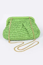 Faux Straw Chain Clutch | Mixtshop LLC