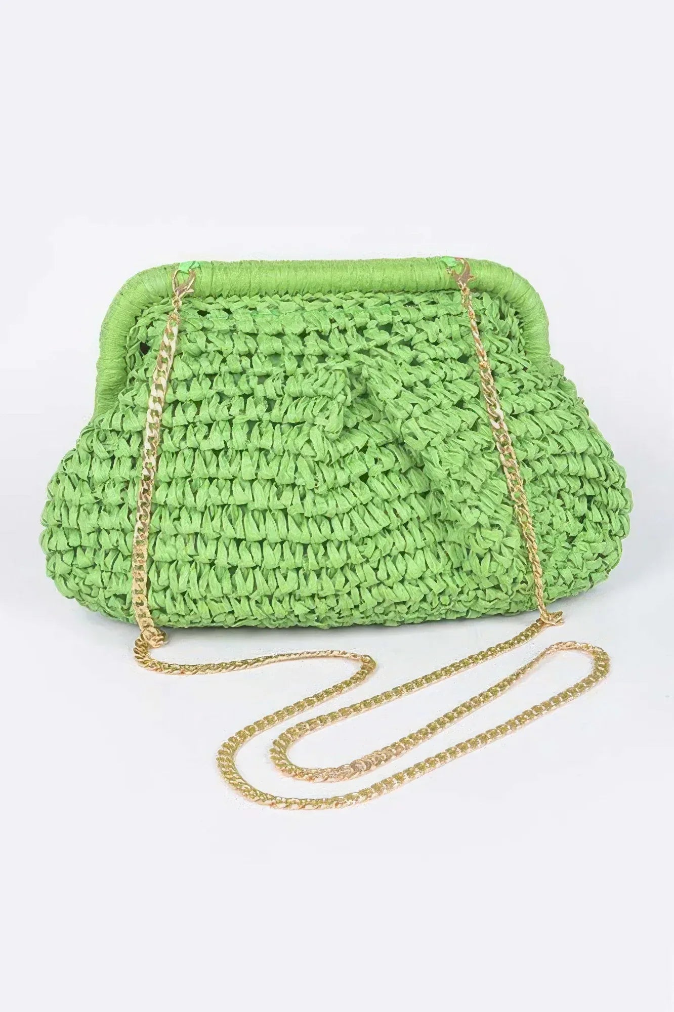 Faux Straw Chain Clutch | Mixtshop LLC