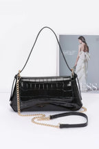 Croc Embossed Mirror Metallic Shoulder Bag | Mixtshop LLC