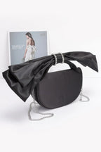 Oversized Bow Handle Satin Crossbody Bag | Mixtshop LLC