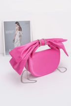 Oversized Bow Handle Satin Crossbody Bag | Mixtshop LLC
