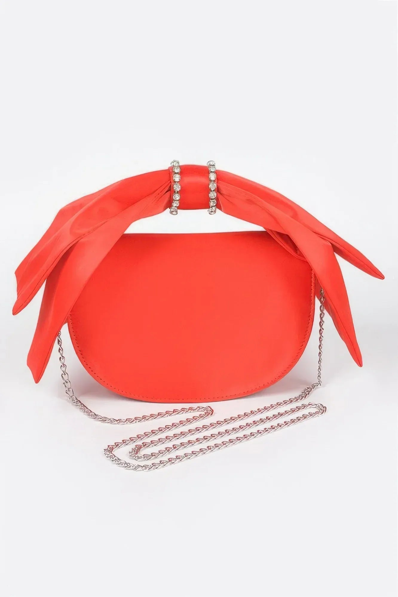 Oversized Bow Handle Satin Crossbody Bag | Mixtshop LLC