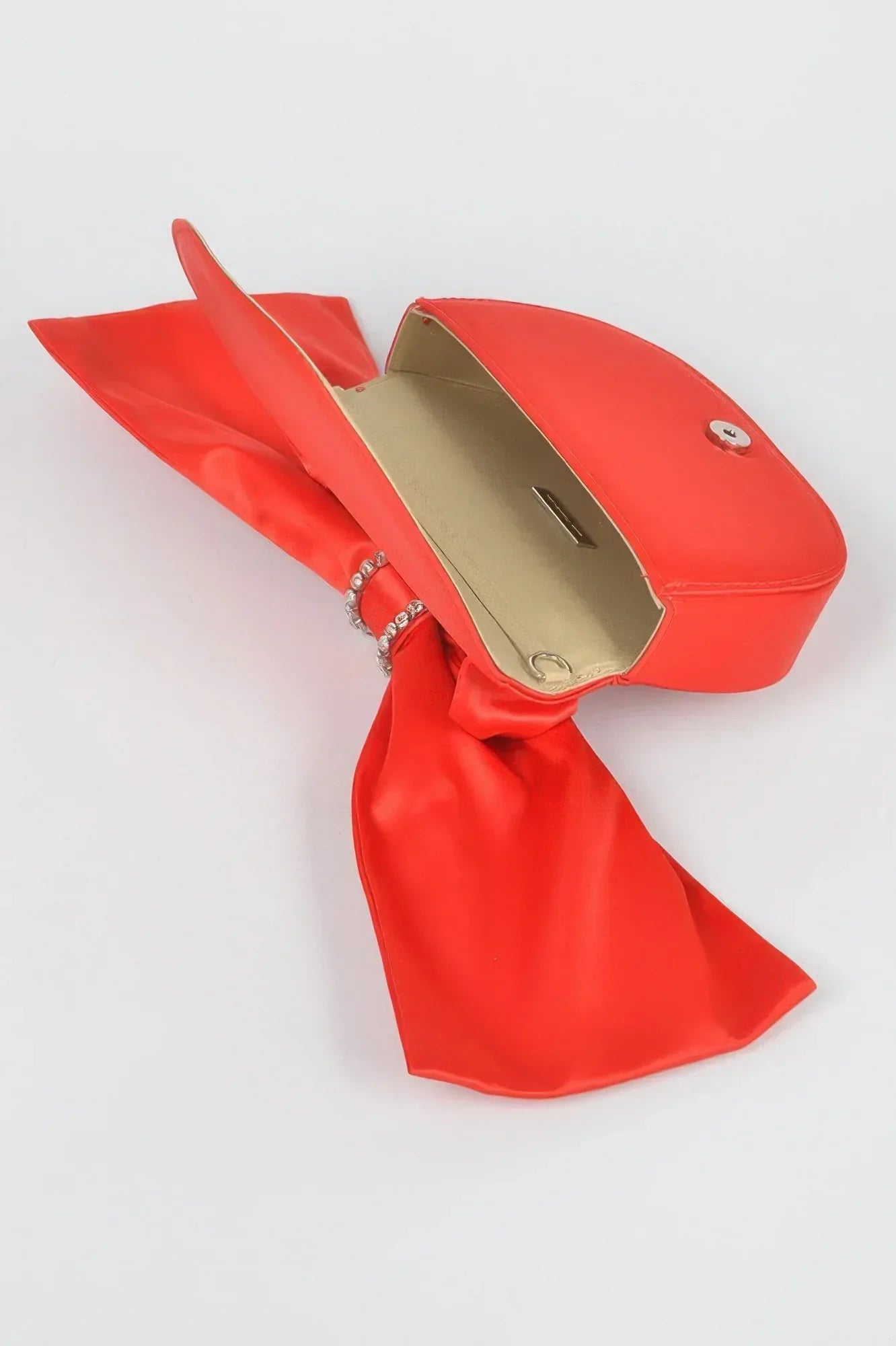 Oversized Bow Handle Satin Crossbody Bag | Mixtshop LLC