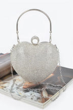 Rhinestone Heart Shape Party Clutch | Mixtshop LLC