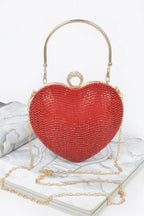Rhinestone Heart Shape Party Clutch | Mixtshop LLC