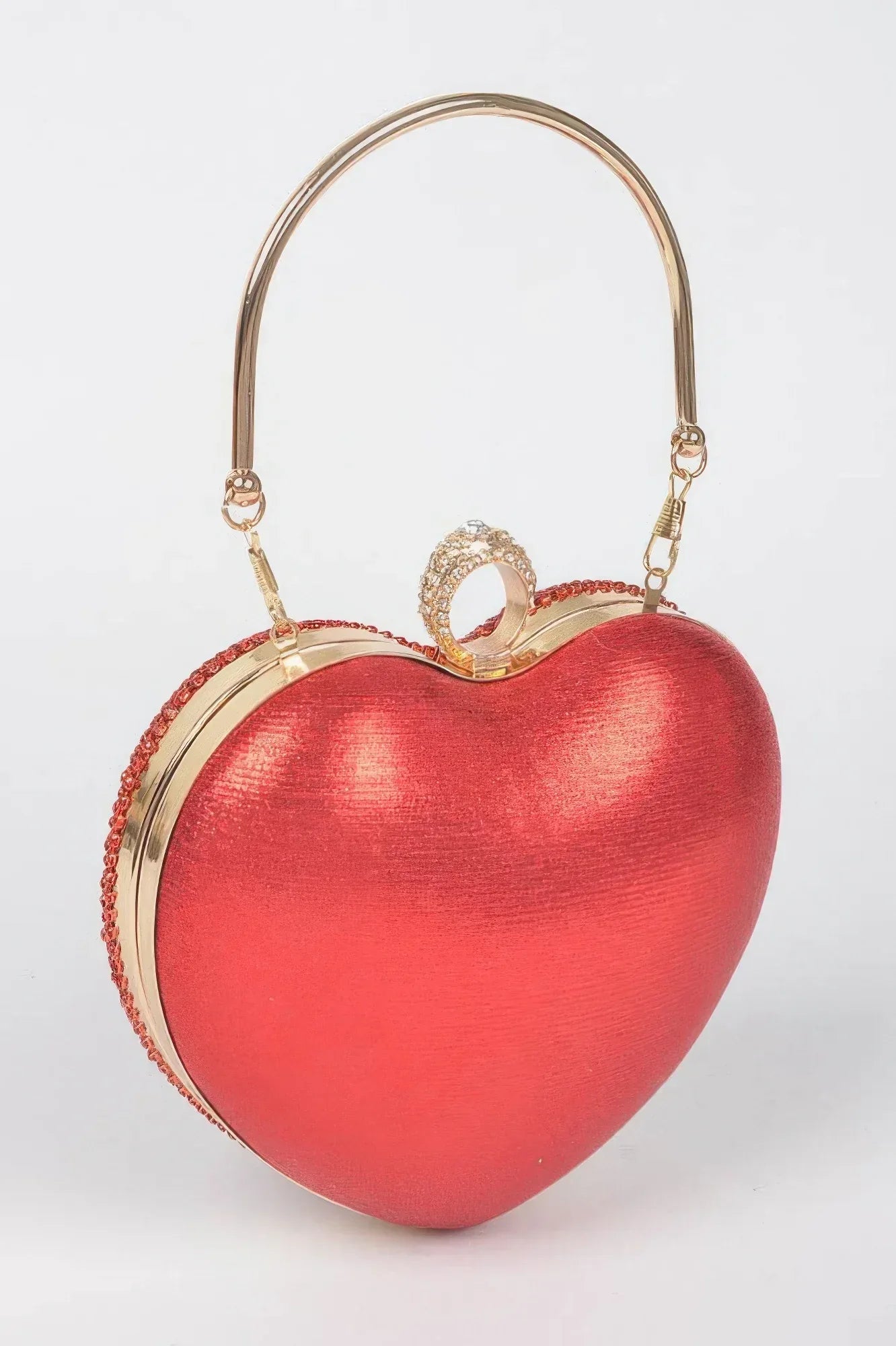 Rhinestone Heart Shape Party Clutch | Mixtshop LLC