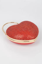 Rhinestone Heart Shape Party Clutch | Mixtshop LLC