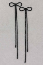 Rhinestone Bow Fringe Earring | Mixtshop LLC