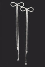 Rhinestone Bow Fringe Earring | Mixtshop LLC
