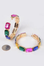 Stone Hoop Earring | Mixtshop LLC