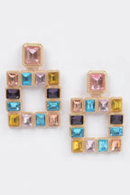 Rhinestone Square Earring | Mixtshop LLC