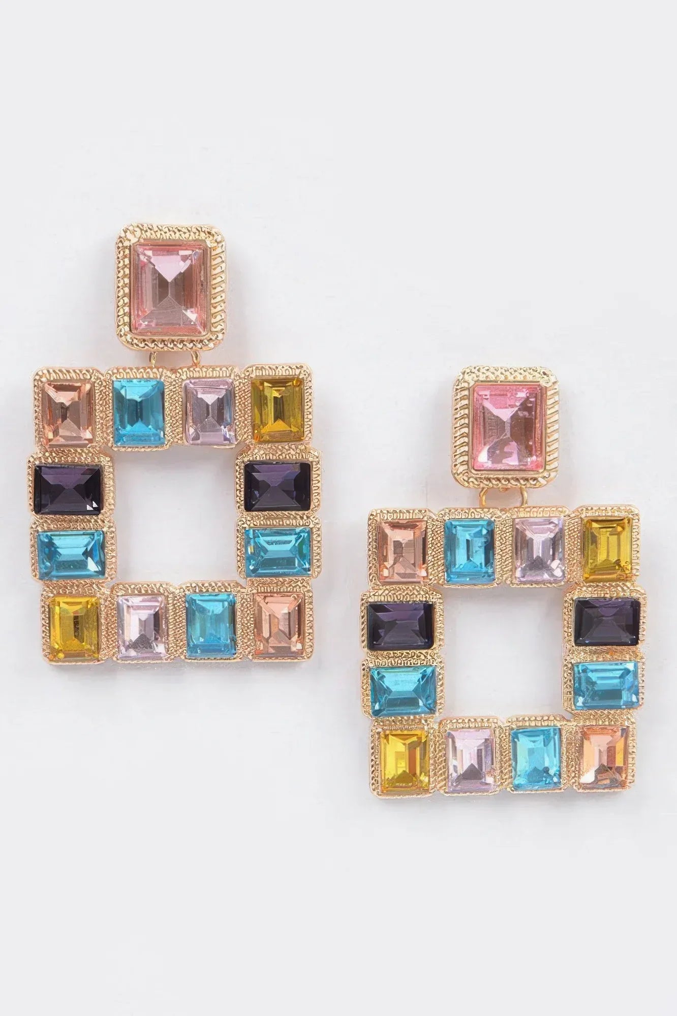 Rhinestone Square Earring | Mixtshop LLC