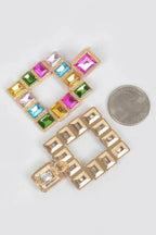 Rhinestone Square Earring | Mixtshop LLC