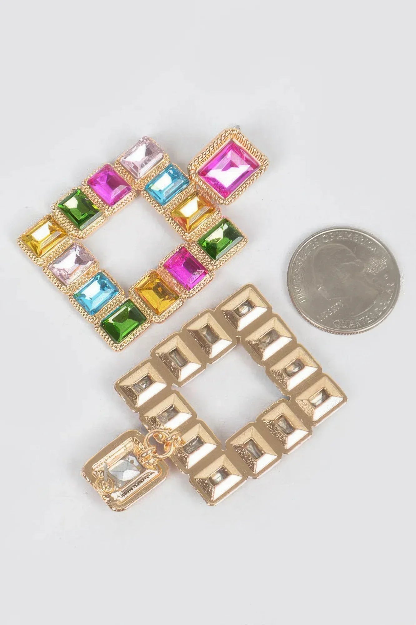 Rhinestone Square Earring | Mixtshop LLC