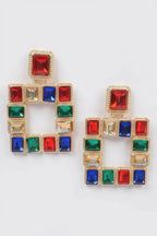 Rhinestone Square Earring | Mixtshop LLC
