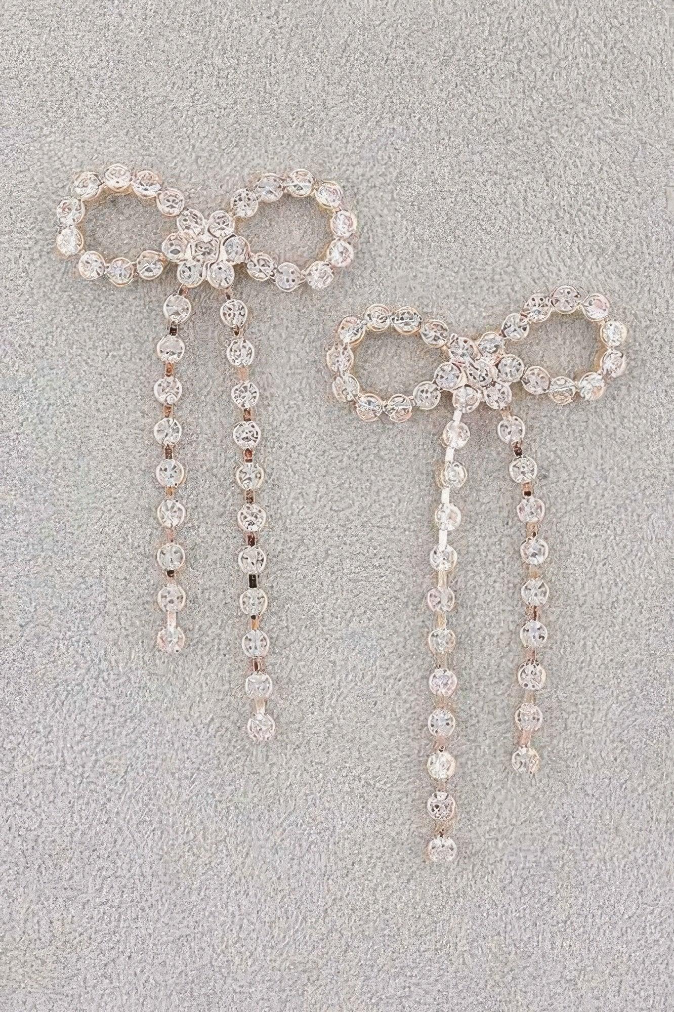 Rhinestone Ribbon Earring | Mixtshop LLC