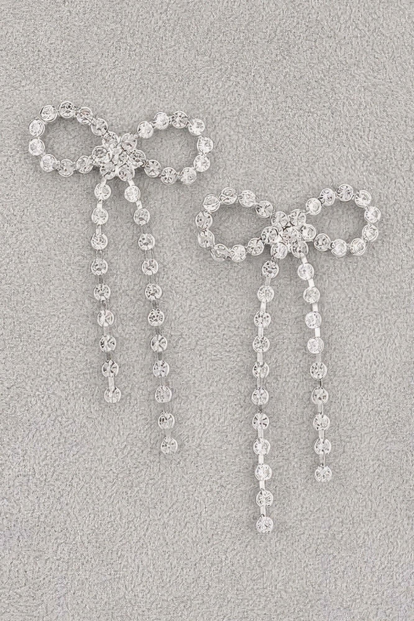 Rhinestone Ribbon Earring | Mixtshop LLC