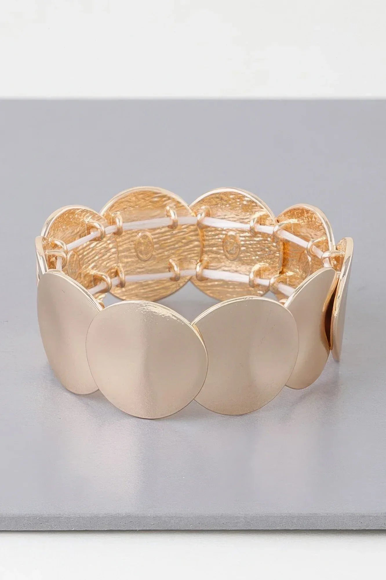 Shiny Flat Disc Plate Bracelet Secondary image