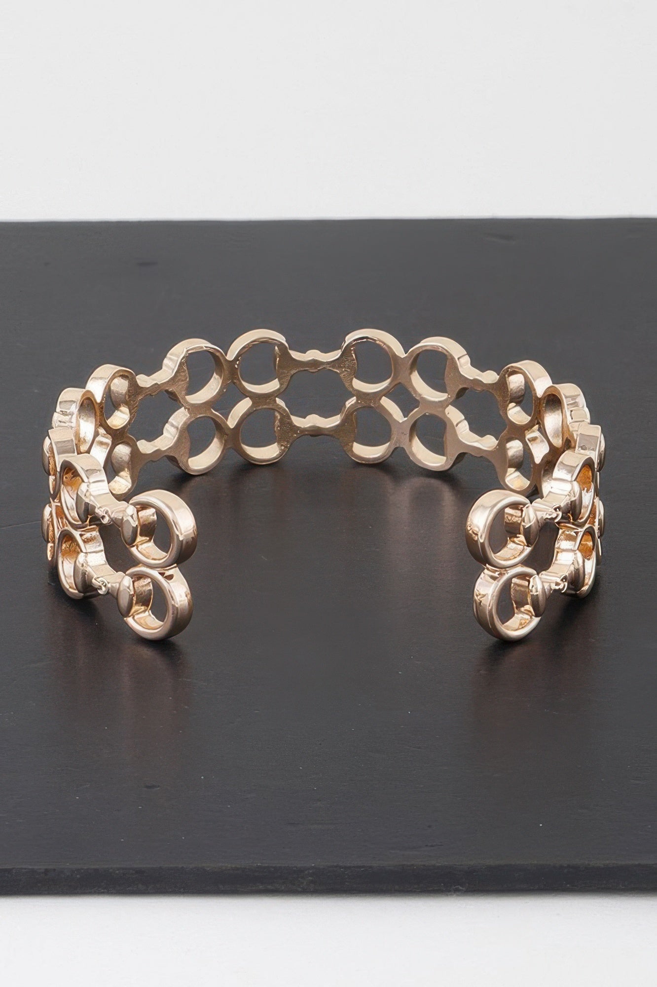 Welded Ring Chain Cuff Bracelet Secondary image