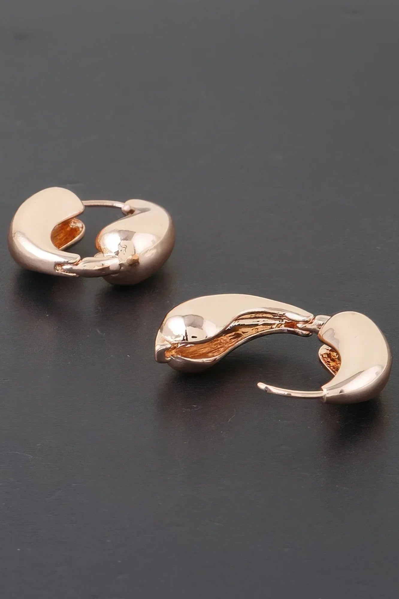 Shiny Yin N Yang Hoop Earrings Secondary image