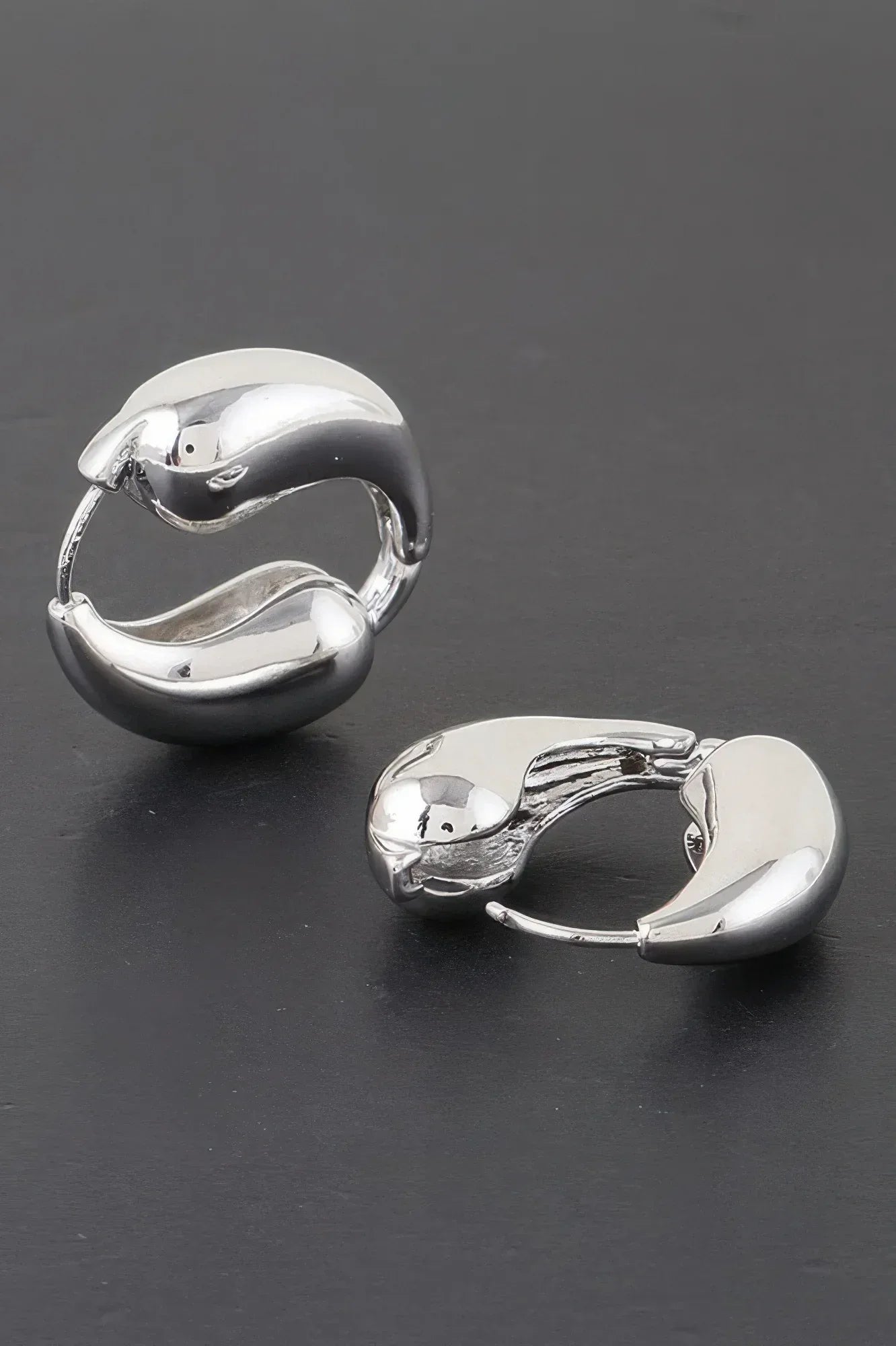 Shiny Yin N Yang Hoop Earrings | Mixtshop LLC