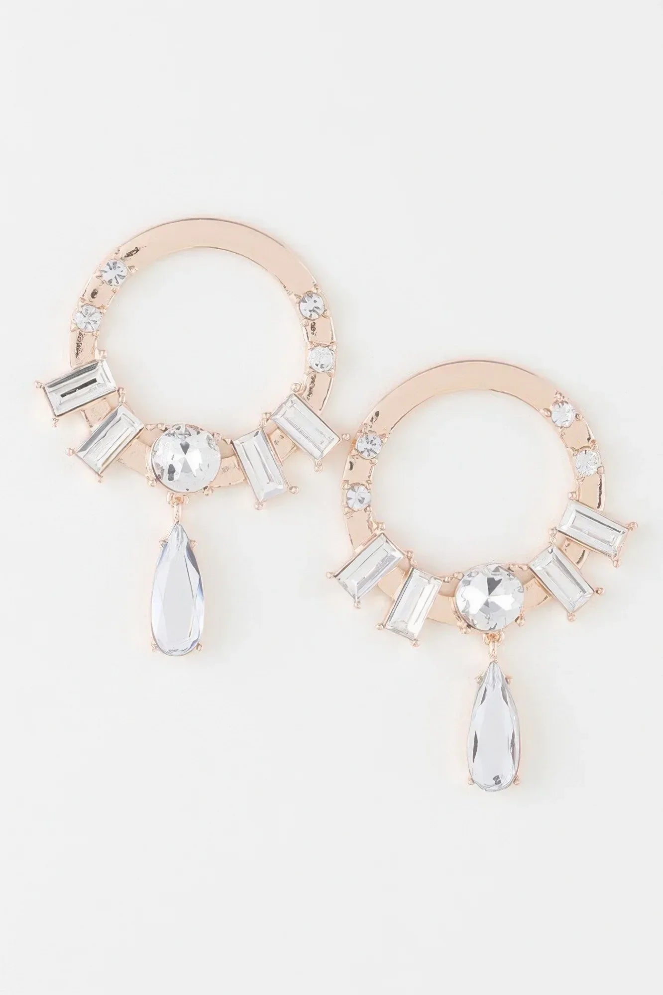 Crystal Jewel Rim Drop Earrings | Mixtshop LLC