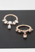 Crystal Jewel Rim Drop Earrings | Mixtshop LLC