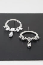 Crystal Jewel Rim Drop Earrings | Mixtshop LLC