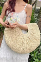 Faux Straw Handmade Handle Bag | Mixtshop LLC