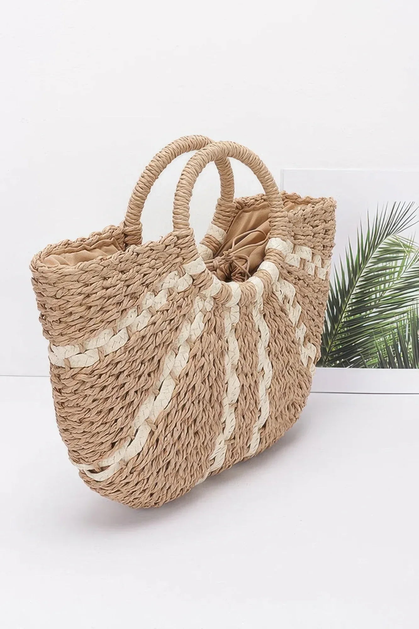 Faux Straw Tote Bag Secondary image