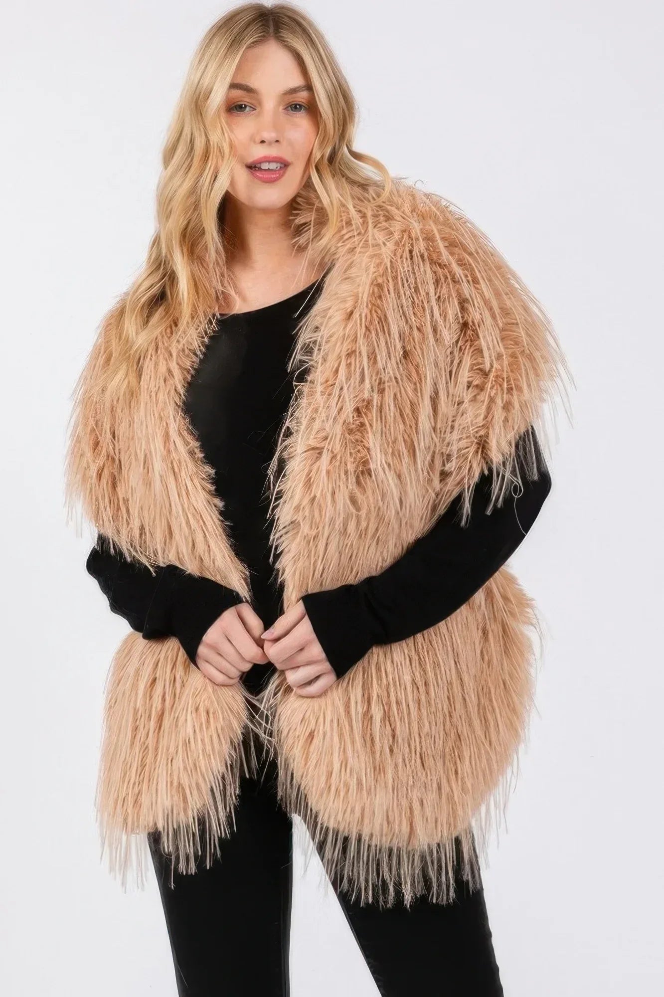 Faux Fur Pull Through Shawl | Mixtshop LLC