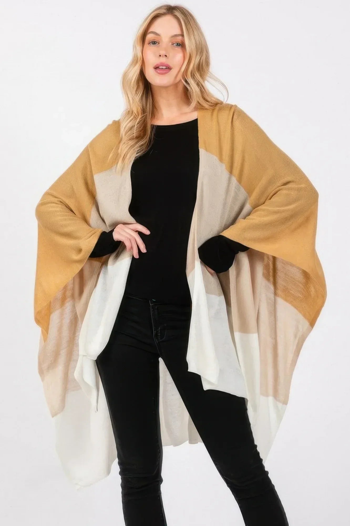 Three Tones Ruana | Mixtshop LLC Main image