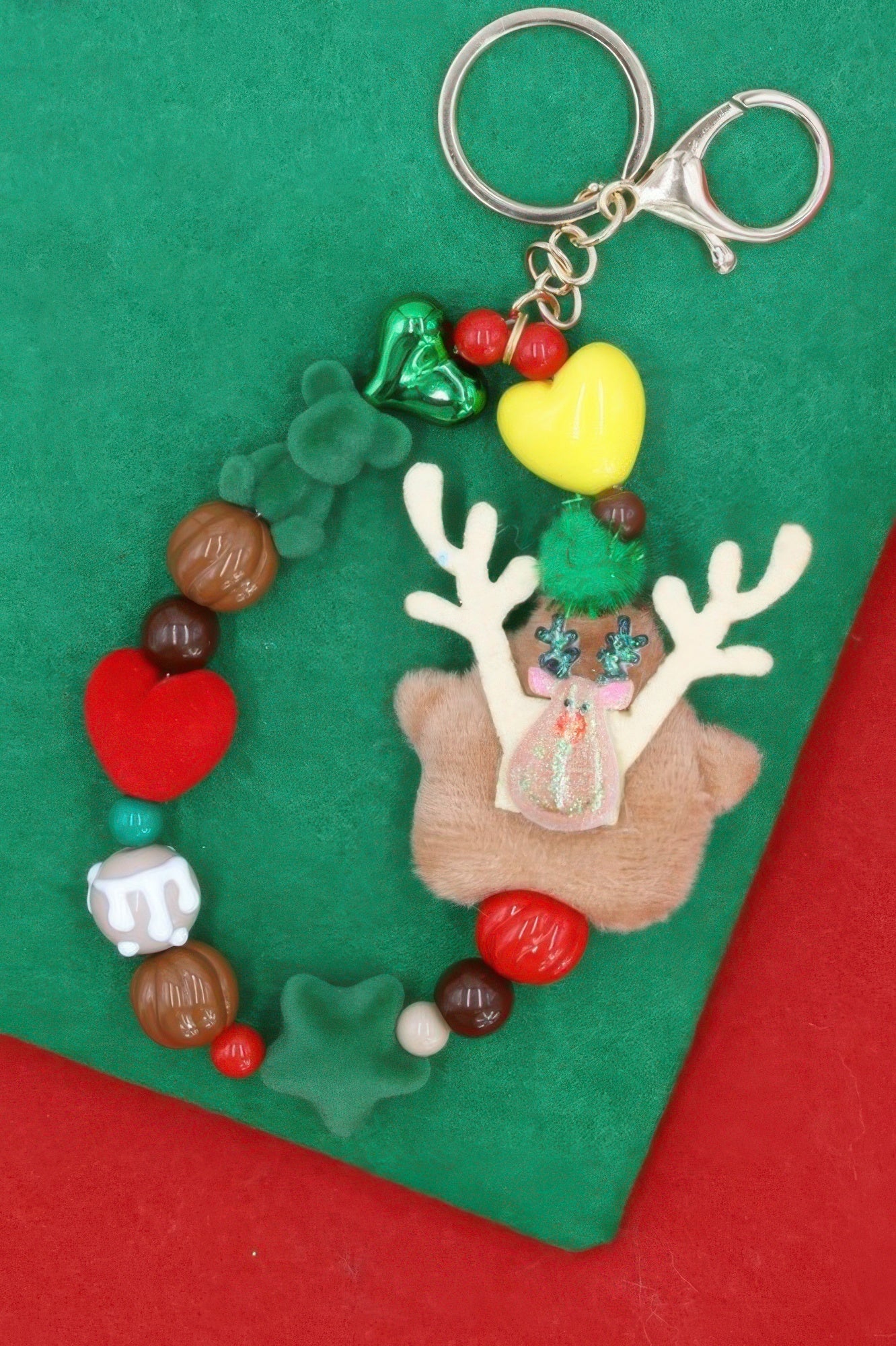 Rudolph Reindeer Christmas Keychain Bracelet Secondary image