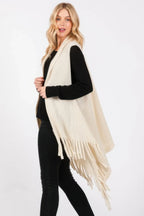 Embossed Dotted Line Tassel Knit Vest | Mixtshop LLC