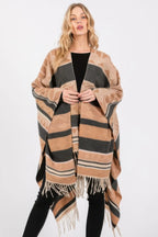Aztec Pattern Fringe Ruana | Mixtshop LLC