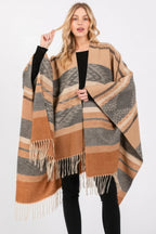 Aztec Pattern Fringe Ruana | Mixtshop LLC