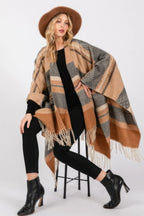 Aztec Pattern Fringe Ruana | Mixtshop LLC