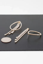 Rhinestone Teardrop Curtain Earrings | Mixtshop LLC