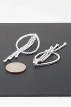 Rhinestone Teardrop Curtain Earrings | Mixtshop LLC
